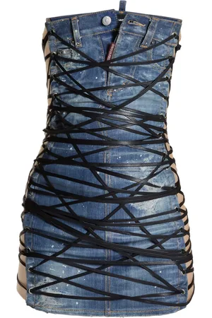 Dsquared2 Vestido vaquero estilo corsé
