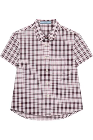 Prada Camisa a cuadros de algodón
