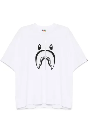 A Bathing Ape Camiseta con motivo de tiburón