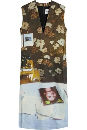 Jil Sander Vestido midi estampado