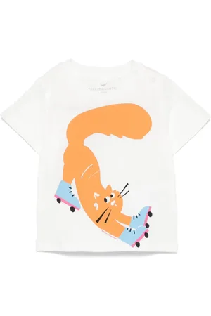Stella McCartney Camiseta con gato estampado