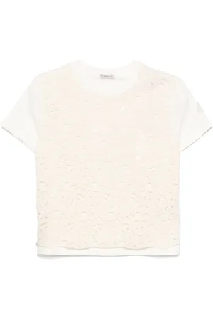 Moncler Camiseta de macramé