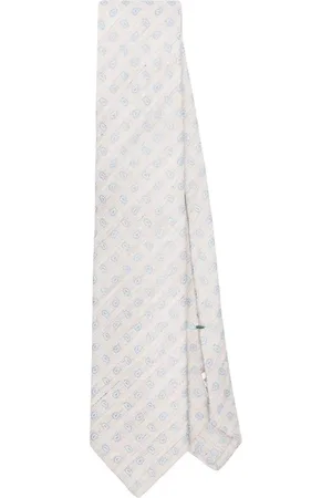 LUIGI BORRELLI NAPOLI Corbata con estampado de cachemira en jacquard