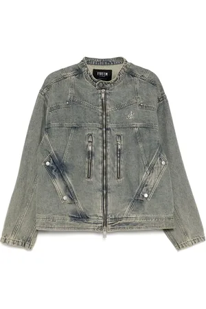 FIVE CM Chaqueta vaquera con apliques del logo