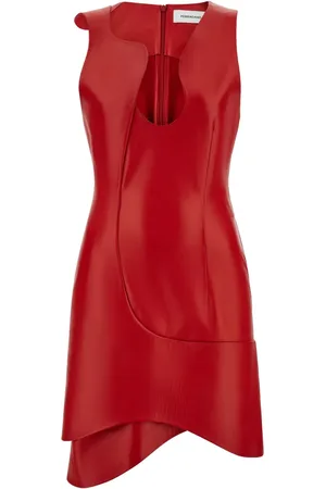 Salvatore Ferragamo Vestido corto con cuello redondo