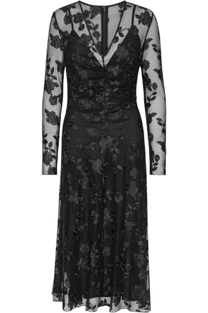 ROTATE Vestido midi con cuello en V