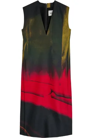 Jil Sander Vestido midi estampado