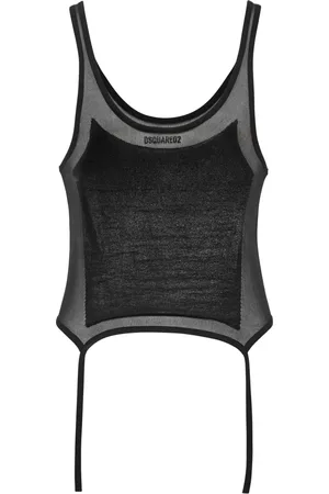 Dsquared2 Top semitranslúcido sin mangas