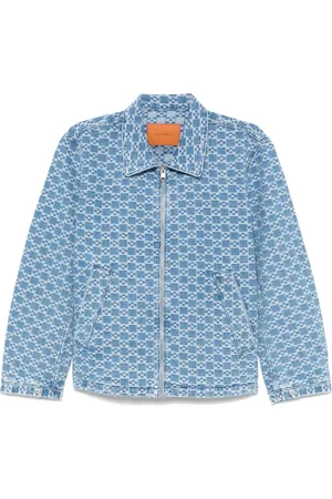 Sandro Chaqueta vaquera con motivo en jacquard