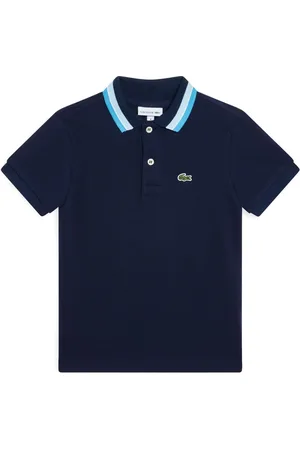 Lacoste Polo con cuello a rayas