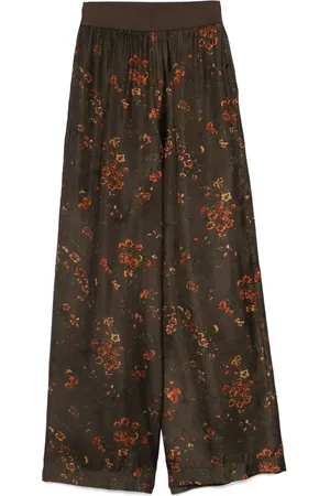 UMA WANG Pantalones con estampado floral