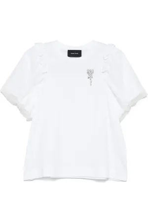 Simone Rocha Camiseta con aplique floral