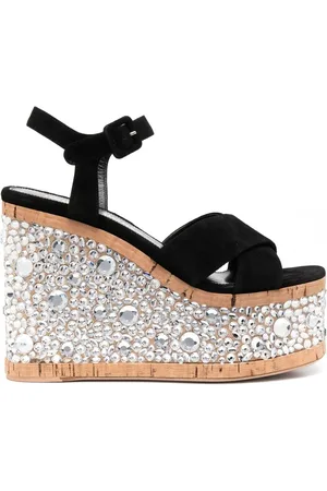 HAUS OF HONEY Sandalias con cuña y detalles de cristal