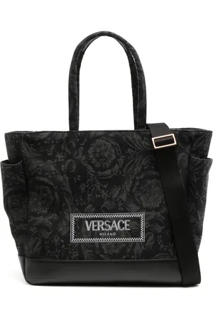 VERSACE Bolso de hombro con logo bordado