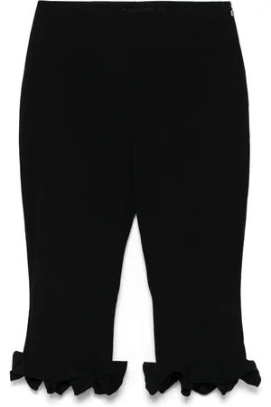 ROTATE Pantalones capri con dobladillo de volantes