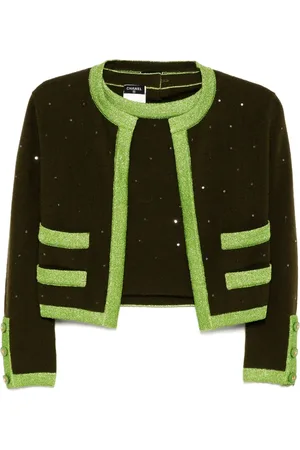CHANEL Conjunto de top y cárdigan 1996