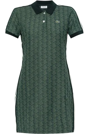 Lacoste Vestido con monograma en jacquard