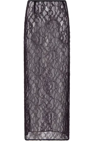 LANEUS Falda midi Chantilly