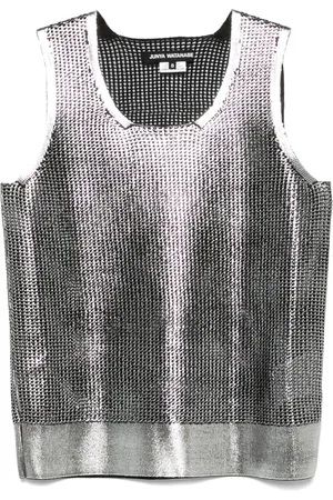 JUNYA WATANABE Top sin mangas con acabado metalizado