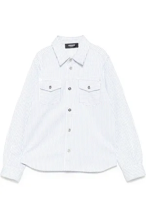 VERSACE Camisa de algodón a rayas