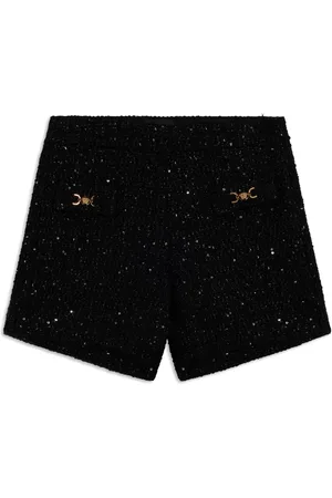 VERSACE Pantalones cortos de tweed con lentejuelas