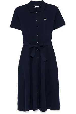Lacoste Vestido tipo polo de piqué corto