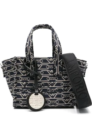 Emporio Armani Bolso shopper con monograma en jacquard