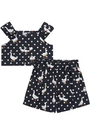 Moschino Pantalones cortos y top con estampado de gansos