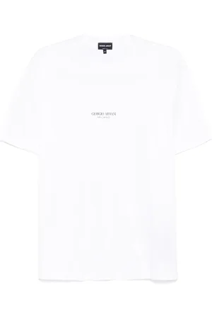 Giorgio Armani Camiseta con cuello redondo de algodón
