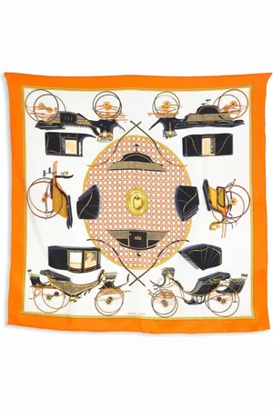 Hermès Fular Voitures A transformations by F. de la Perrière 1990