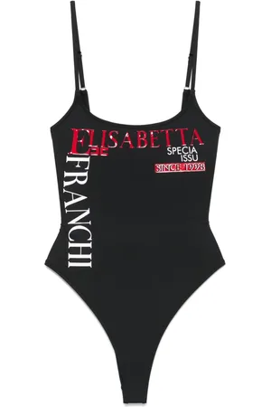 Elisabetta Franchi Bañador con logo estampado