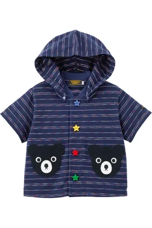 Miki House Sudadera con tejido jersey y capucha