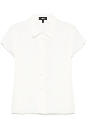 THEORY Camisa de georgette con manga corta
