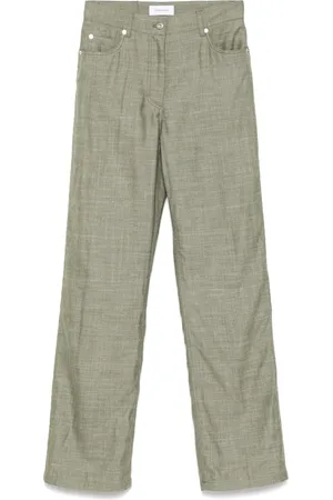 Salvatore Ferragamo Pantalones rectos con dobladillo