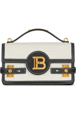 Balmain Bolso de hombro Raffia B-Buzz