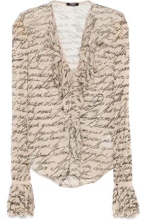 Balmain Blusa con estampado Love Letter
