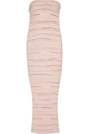 Balmain Vestido midi palabra de honor
