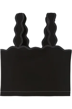 Claudie Pierlot Top con borde festoneado
