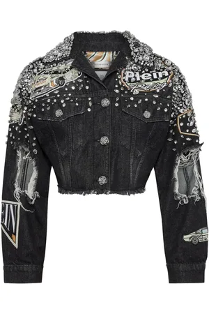 Philipp Plein Chaqueta vaquera con detalle de cristales