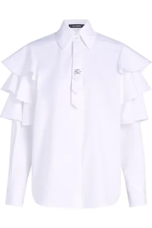 Karl Lagerfeld Blusa con lazo de x Joann