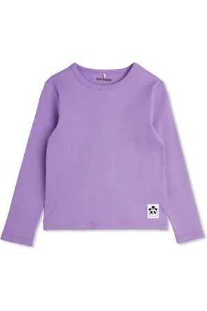 Mini Rodini Camiseta de canalé con manga larga