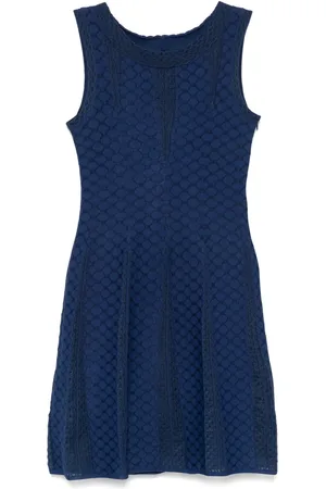 Alaïa Vestido midi con paneles traslúcidos 2000
