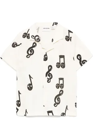 Mini Rodini Camisa con estampado Note