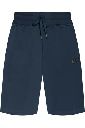VERSACE Pantalones cortos de chándal con placa del logo