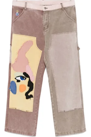 KIDSUPER STUDIOS Vaqueros con diseño patchwork