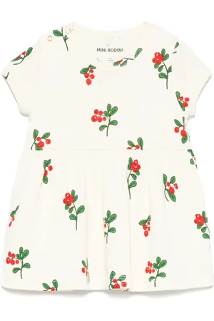 Mini Rodini Vestido de manga corta con motivo de arándanos