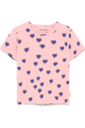 Mini Rodini Camiseta con corazones estampados
