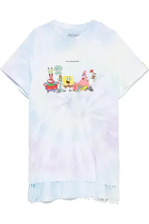 Stella McCartney Camiseta con motivo tie-dye de x Sponge Bob SquarePants
