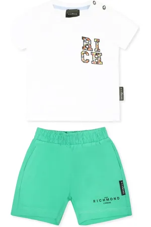 John Richmond Conjunto corto con logo estampado