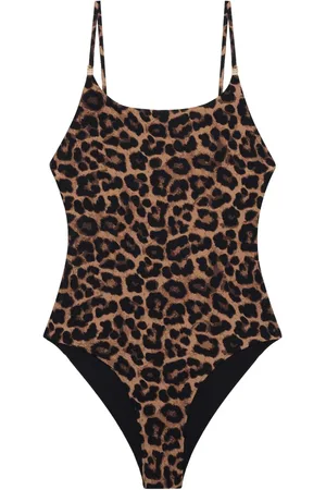 ANINE BING Body con estampado de leopardo